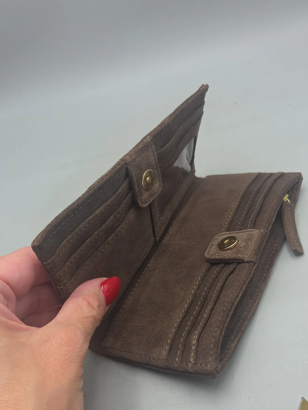KJC Suede Wallet Leather Suede